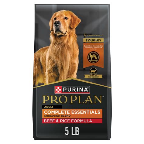 Purina Pro Plan Complete Essentials Shredded Blend Beef and Rice Dry