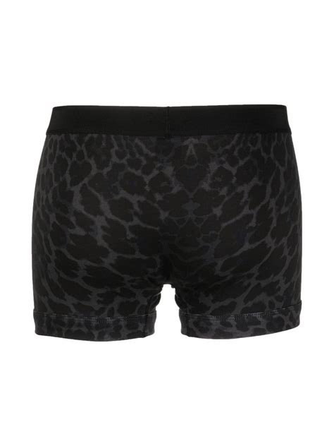 Tom Ford Logo Waistband Leopard Print Boxers Farfetch