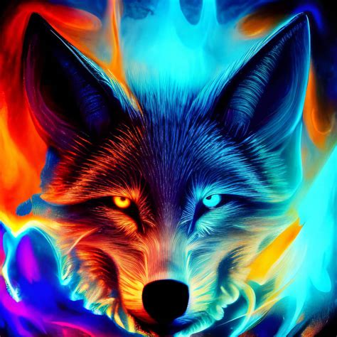 blue flame wolf fire, psychedelic by GiuseppeDiRosso on DeviantArt