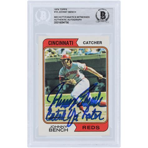 Johnny Bench Cincinnati Reds Autographed Topps Series