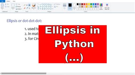 Python Tutorial Ellipsis In Python What Is Three Dots In Python Dot Dot Dot In Python Youtube