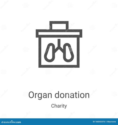 Organ Donation Icon Vector From Charity Collection Thin Line Organ