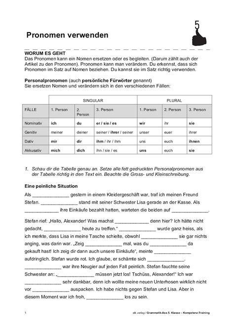 Deutsch Grammatik Klasse 5 Arbeitsblätter Nehru Memorial