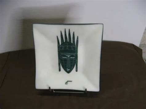 Tr S Beau Et Peu Courant Cendrier Air Afrique En Porcelaine Ou Verre