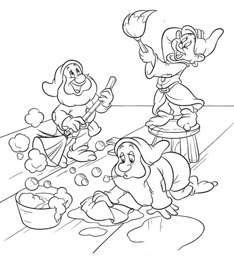 Seven Dwarfs Coloring Pages Coloring Home