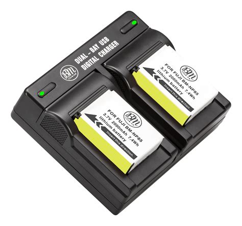 Bm Premium Pack Of Np Batteries And Dual Bay Charger For Fujifilm