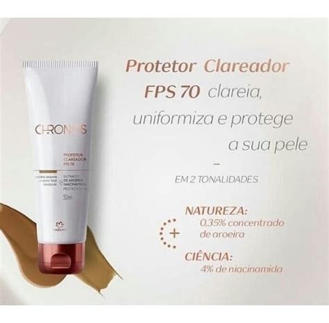 Protetor Clareador Fps Natura Chronos Claro M Dio Ml Frete Gr Tis