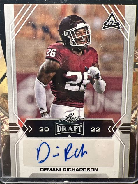 Leaf Draft Demani Richardson Arc Rookie Auto Ba Dr Texas A M