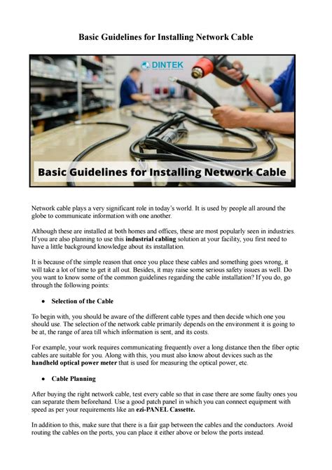 ethernet cable installation guidelines - IOT Wiring Diagram