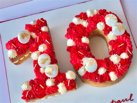 Bright Red Number Cake | Birthdays