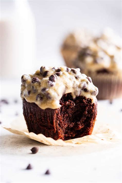 Brownie Cupcakes with Cookie Dough Frosting {Paleo, Gluten-Free}