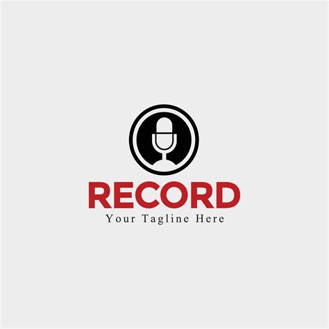 record illustration art vector logo design  vector art  vecteezy