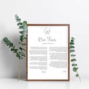 Customizable Wedding Vows Template Editable Canva Design Romantic