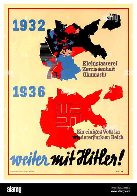 Germania Vintage Nazista 1936 Mappa Di Propaganda Politica Immagini E