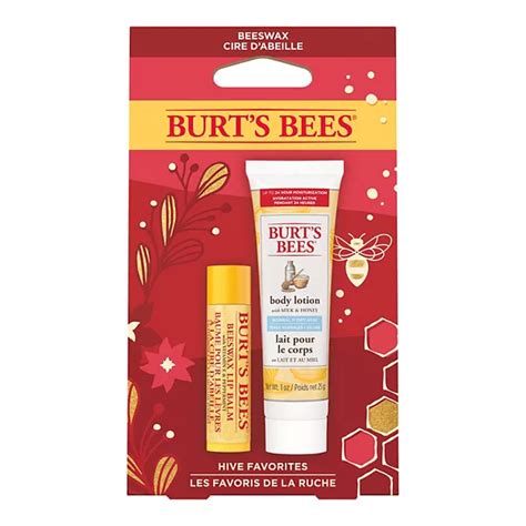 Burts Bees Hive Favorites Beeswax Holiday T Set With Beeswax Lip