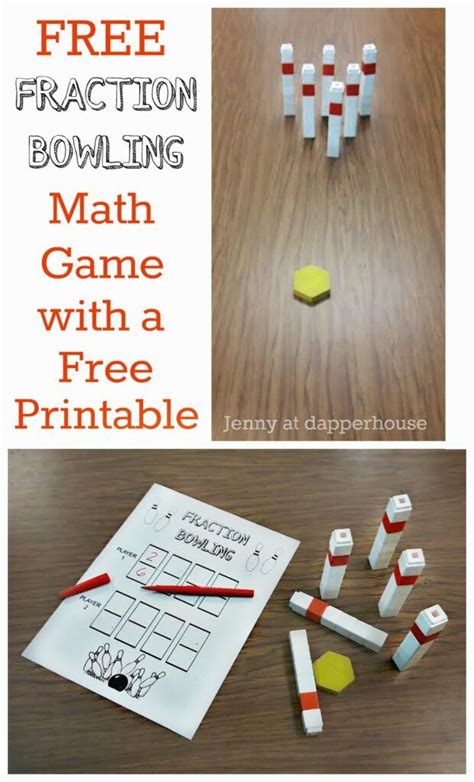 Fractions Bowling Game With Free Printable Teaching Beginning