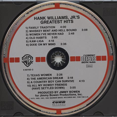 Target Cd Williams Hank Jr Hank Williams Jr S Greatest Hits V001