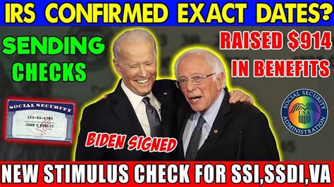 Irs Confirmed Exact Dates For Sending Out Stimulus Check Ssi