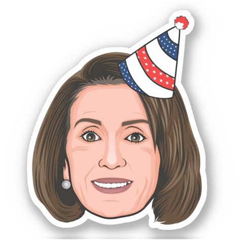 NANCY PELOSI BIRTHDAY STICKER | Zazzle.com