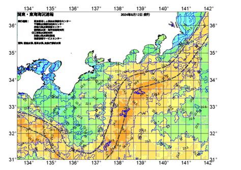 広域版海の天気図2024年6月12日 東京都島しょ農林水産総合センター