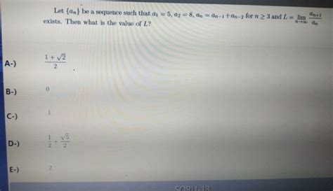 Solved Let An Be A Sequence Such That A An Chegg