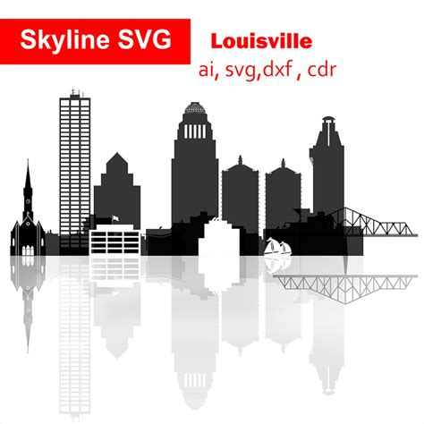 Louisville Svg Louisville City Vector Skyline Kentucky Silhouette