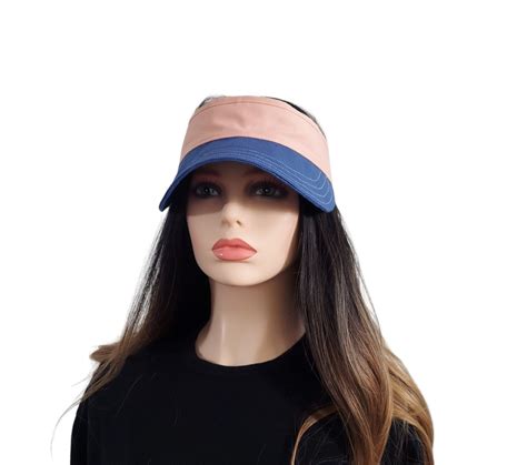 Peach Sun Visor Hat Womens Tie Back Visor Beach Sun Hat Visor With Ties Golf Visor Summer