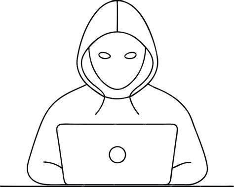 Premium Vector | Computer Single line drawing of a computer hacker ...