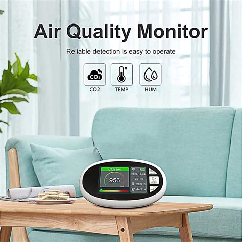 Pm Tvoc Ozone Meter Air Quality Monitor Co Digital Temperature