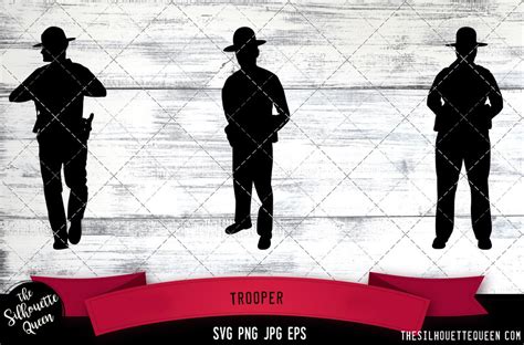 trooper svg silhouette logo trooper svg cut files  cricut design