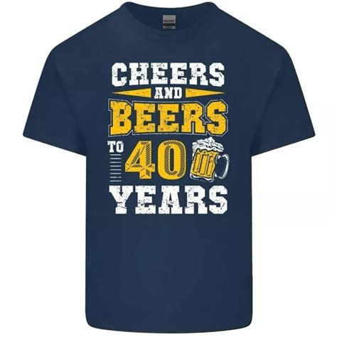 50th Birthday T Shirt 1984 Mens Funny Cheers And Beers To 40 Year Old