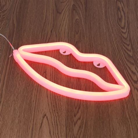 Party Neon Lights Decoration Red Lip Kiss Picture Window Miss £1468 Picclick Uk