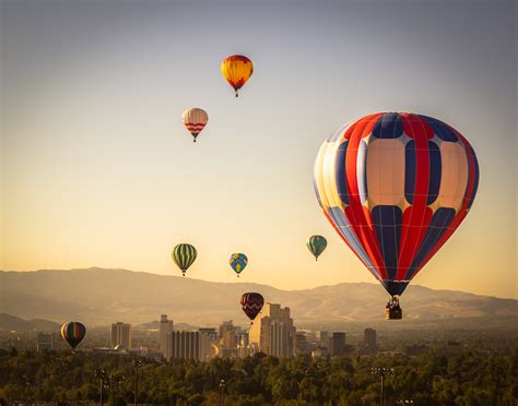 Hot Air Balloon Flying Hot Air Balloons Outdoors Reno Air Multi