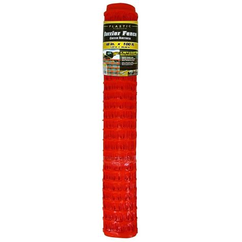 Everbilt 14 In X 4 Ft X 100 Ft Orange Barrier Fence Snow Safety