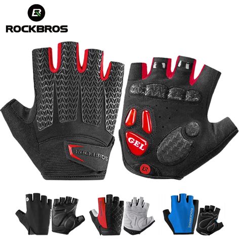 Rockbros Pro Cycling Gloves Men Women Half Finger Gloves Mountain Mtb