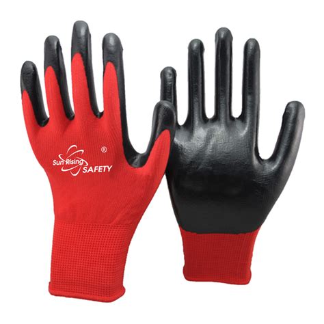 Srsafety Polyester Smooth Nitrile Coated Gloves Sr Ny1350p Srsafety