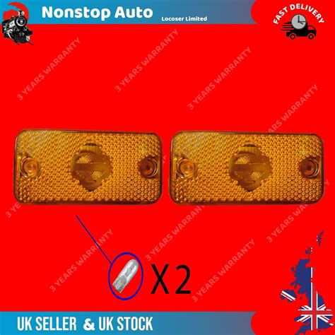 2 X SIDE INDICATOR REPATER LENS LIGHT AMBER FIAT DUCATO 71749250 EBay