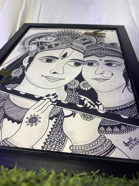 Radha Krishna Mandala Art Etsy