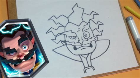 C Mo Dibujar Al Mago El Ctrico Clash Royal Youtube