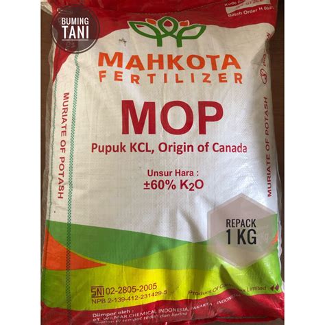 Jual Pupuk KCL Mahkota Repack 1kg Shopee Indonesia