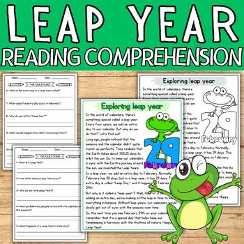 Leap Year Reading Passages And Comprehension Questions Leap Day 2024