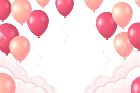 Confetti And luxury pink Balloon Birthday Celebration border 11236430 PNG