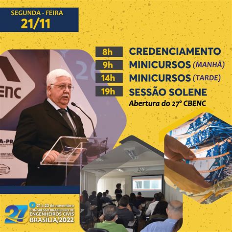 ABENC promove o 27º Congresso Brasileiro de Engenheiros Civis