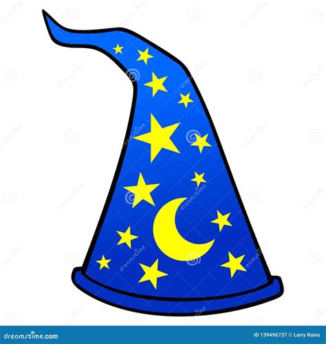 Wizard Hat stock vector. Illustration of fantasy, halloween - 139496737