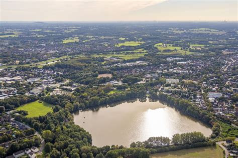 Dorsten Aus Der Vogelperspektive Uferbereiche Des Sees Blauer See In