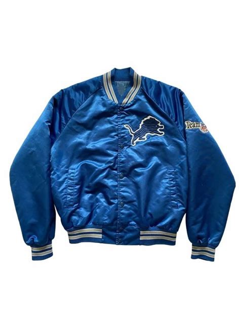 80’s Detroit Lions Satin Jacket - Jacket Hub