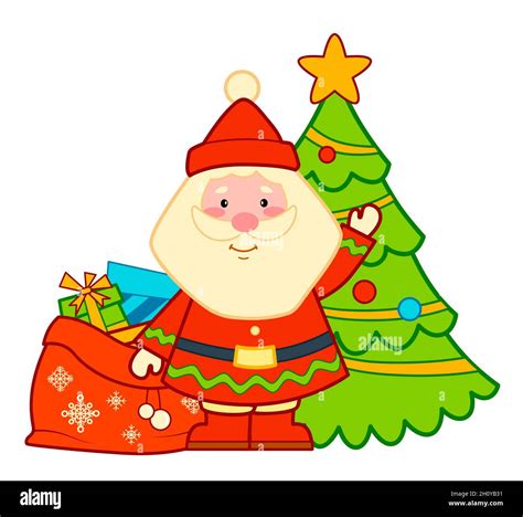 Christmas cartoons clip art. Santa claus bag clipart illustration Stock ...