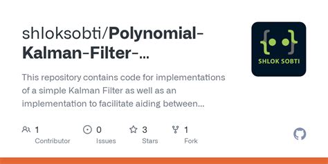 Github Shloksobti Polynomial Kalman Filter Implementation This