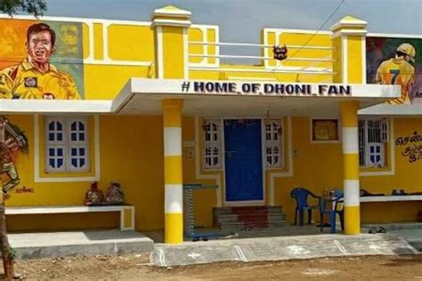 IPL 2020 News: MS Dhoni Fan Paints His House Yellow to Pay Tribute to ...