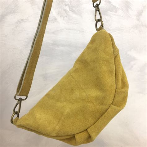 Sac banane cuir véritable daim 0924001